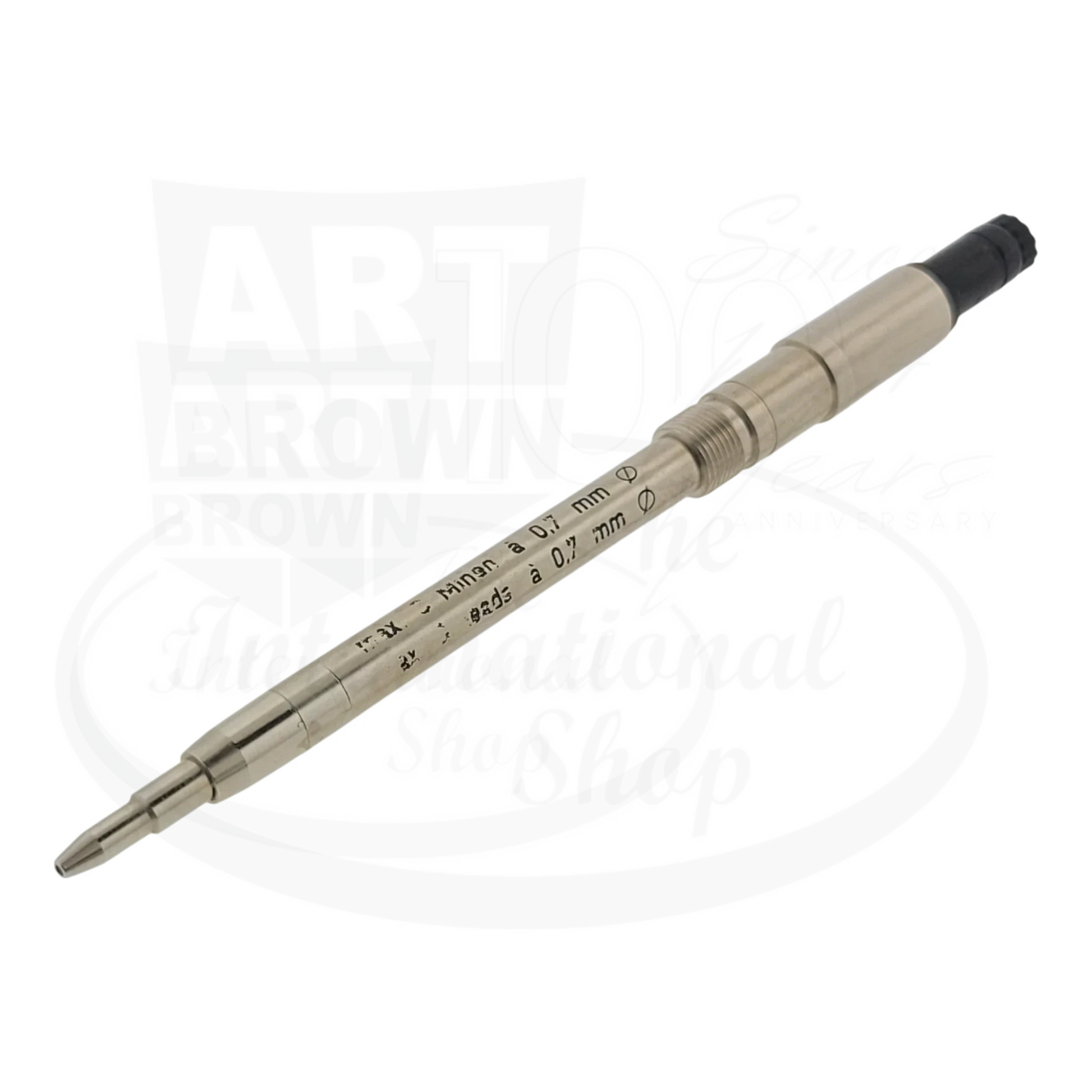 S.T. Dupont pencil propelling mechanism for Olympio Mini ballpoint pen with silver tip.