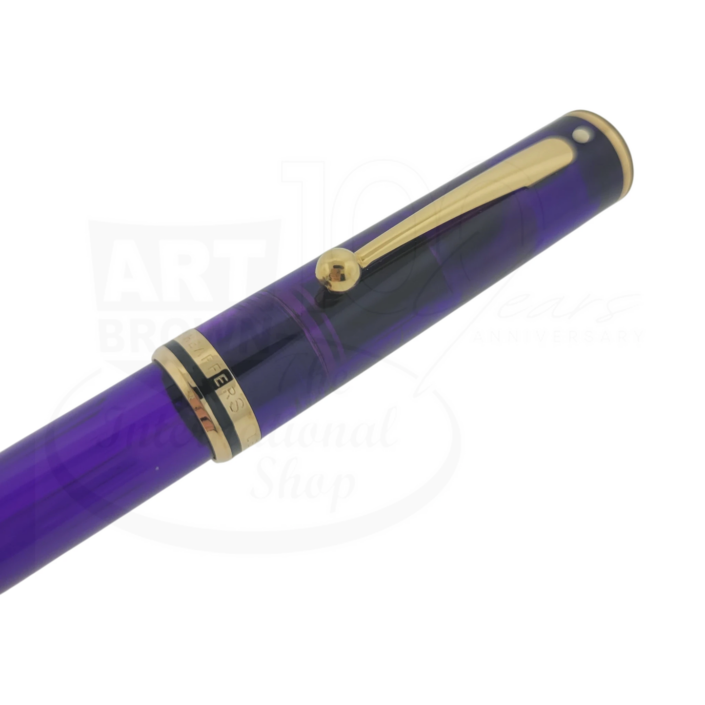 Preowned Vintage Sheaffer Levenger Purple Demonstrator Fountain Pen