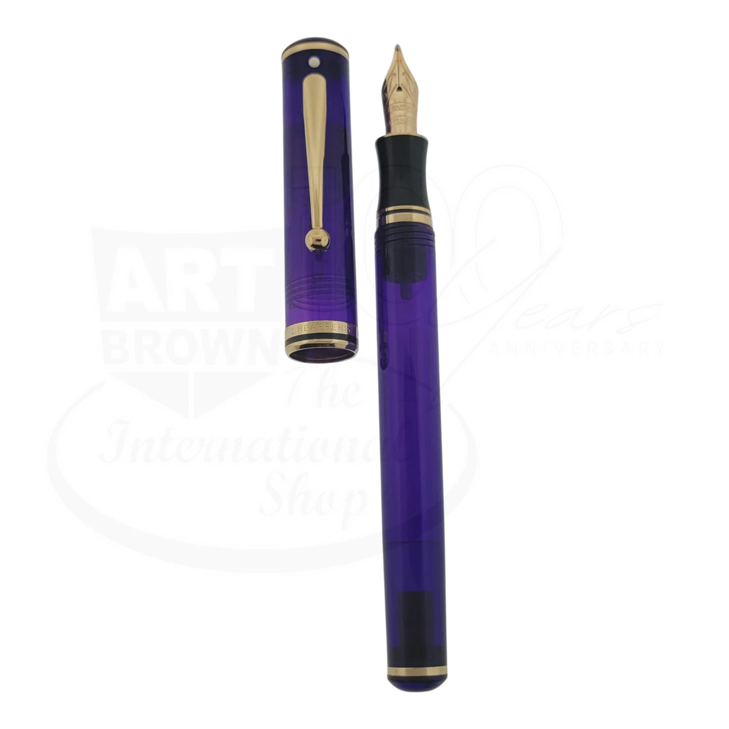 Preowned Vintage Sheaffer Levenger Purple Demonstrator Fountain Pen