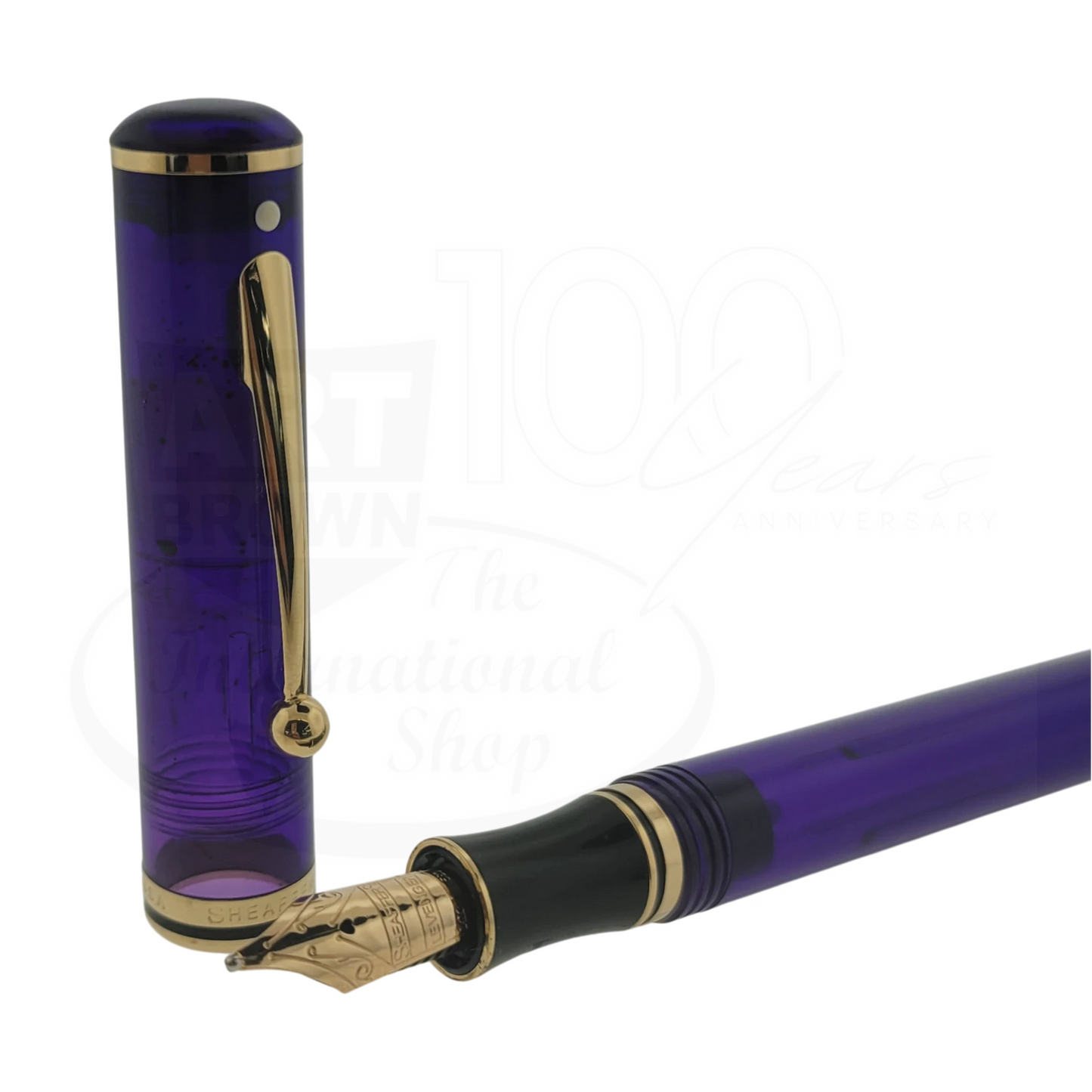 Preowned Vintage Sheaffer Levenger Purple Demonstrator Fountain Pen