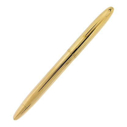 Sheaffer Snorkel fountain pen in solid 14K gold with subtle vertical line pattern and gold clip