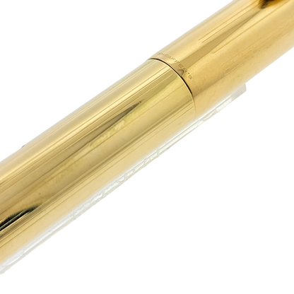 Preowned Sheaffer Masterpiece Solid 14K Gold Vertical Lines Lever Fountain Pen