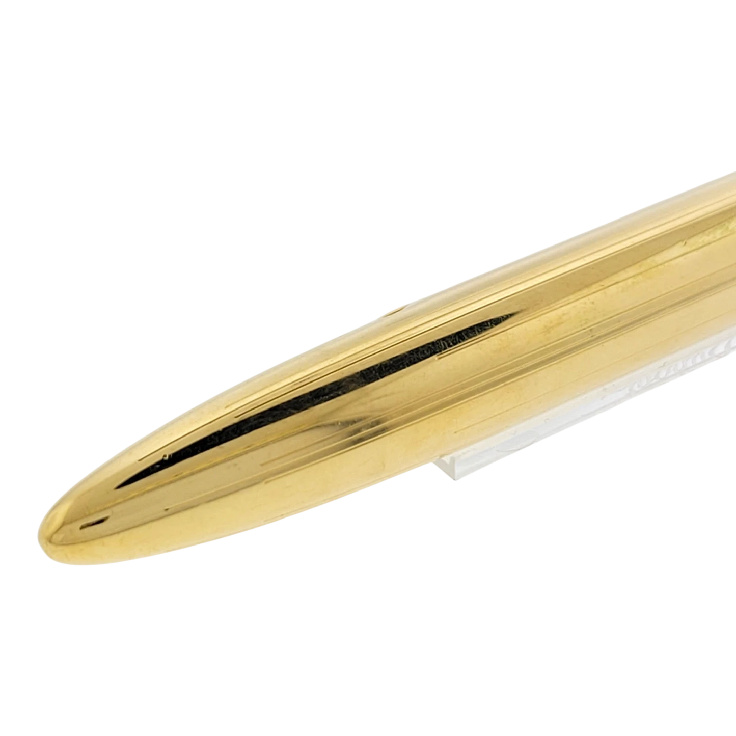 Preowned Sheaffer Masterpiece Solid 14K Gold Vertical Lines Lever Fountain Pen