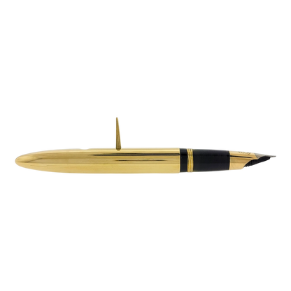 Preowned Sheaffer Masterpiece Solid 14K Gold Vertical Lines Lever Fountain Pen