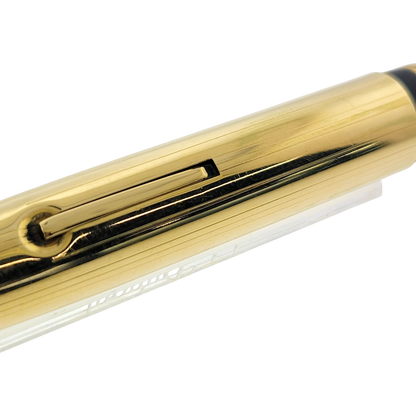 Preowned Sheaffer Masterpiece Solid 14K Gold Vertical Lines Lever Fountain Pen