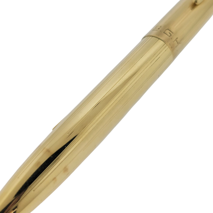 Preowned Sheaffer Lifetime Solid 14K Gold Vertical Lines Lever Fountain Pen – Engraved