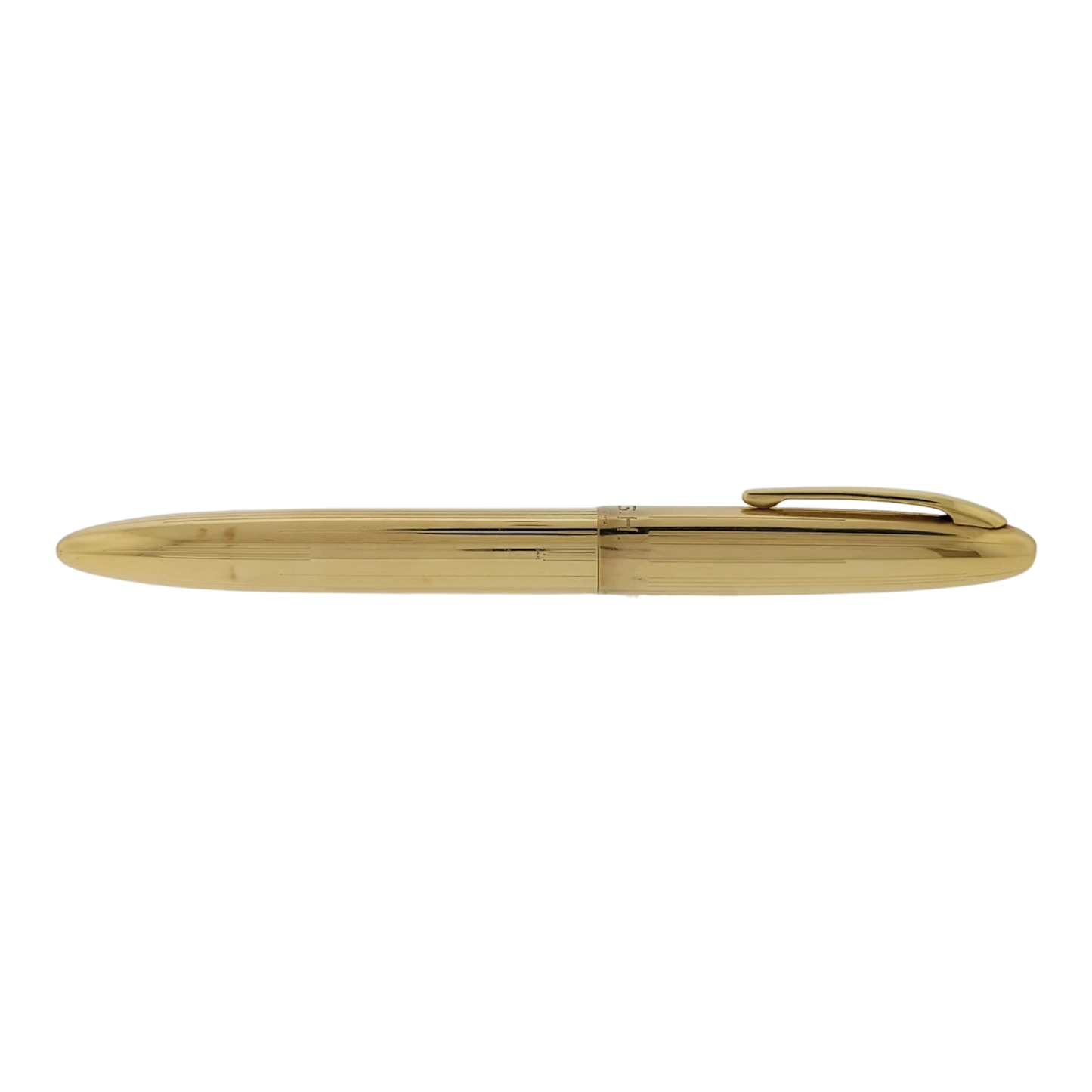 Preowned Sheaffer Lifetime Solid 14K Gold Vertical Lines Lever Fountain Pen – Engraved