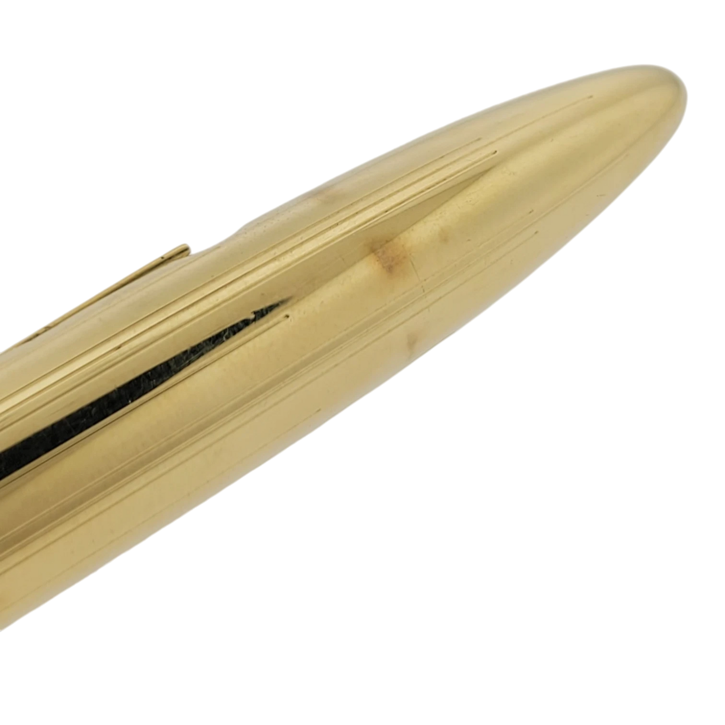 Preowned Sheaffer Lifetime Solid 14K Gold Vertical Lines Lever Fountain Pen – Engraved