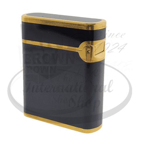 Refurbished S.T. Dupont Soubreny Black Lacquer with Gold Finish