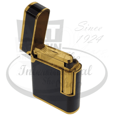 Refurbished S.T. Dupont Soubreny Black Lacquer with Gold Finish