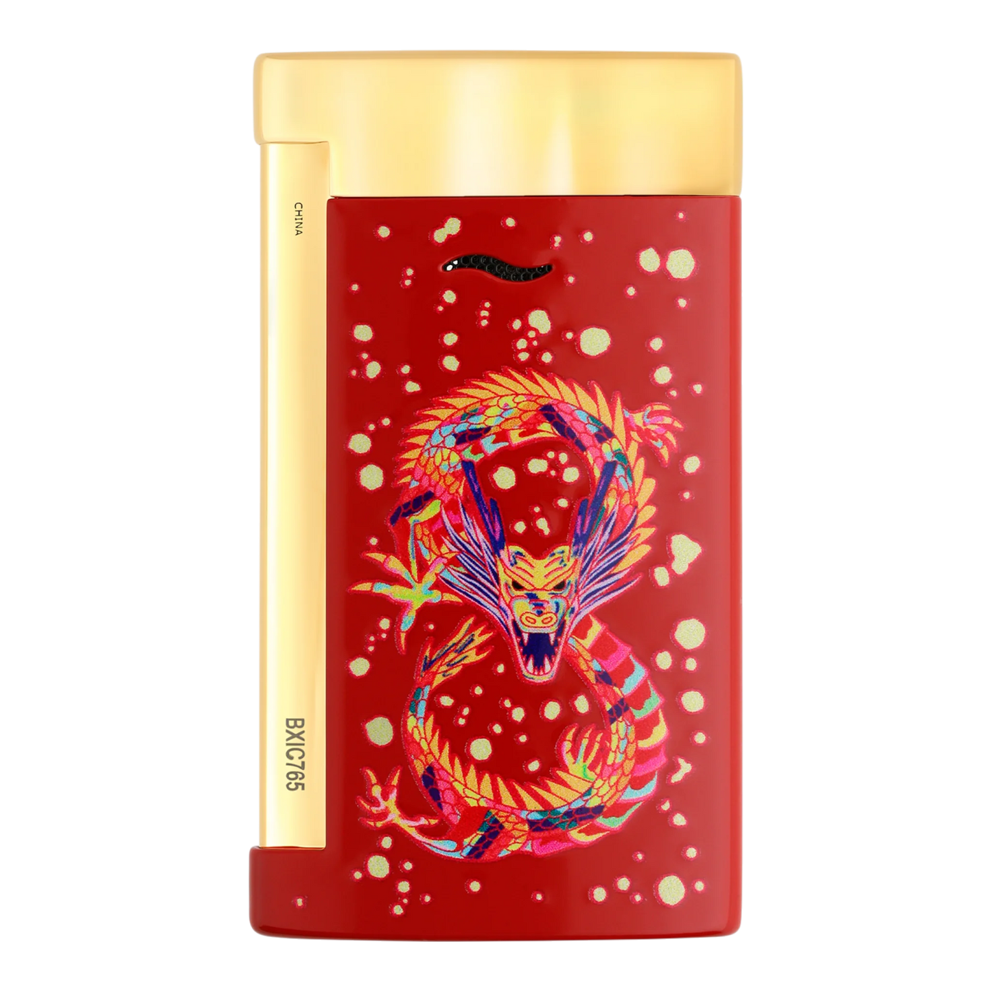 S.T. Dupont Limited Edition Slim 7 Dragon Brilliant Bordeaux and Gold Lighter, 027776