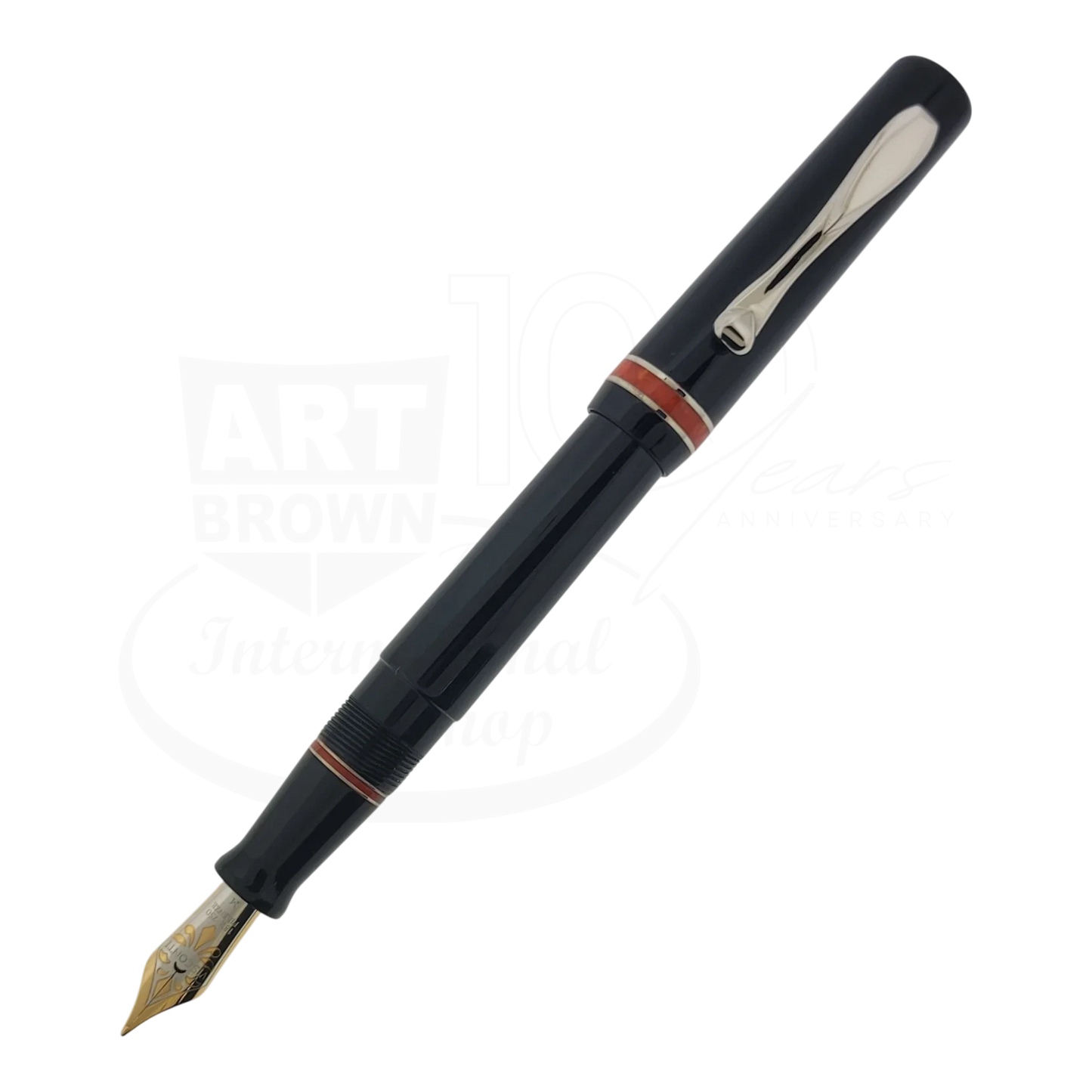 Preowned Visconti Voyager Midnight Coral Fountain Pen shown in gallery position 3 with square 2048x2048 dimensions