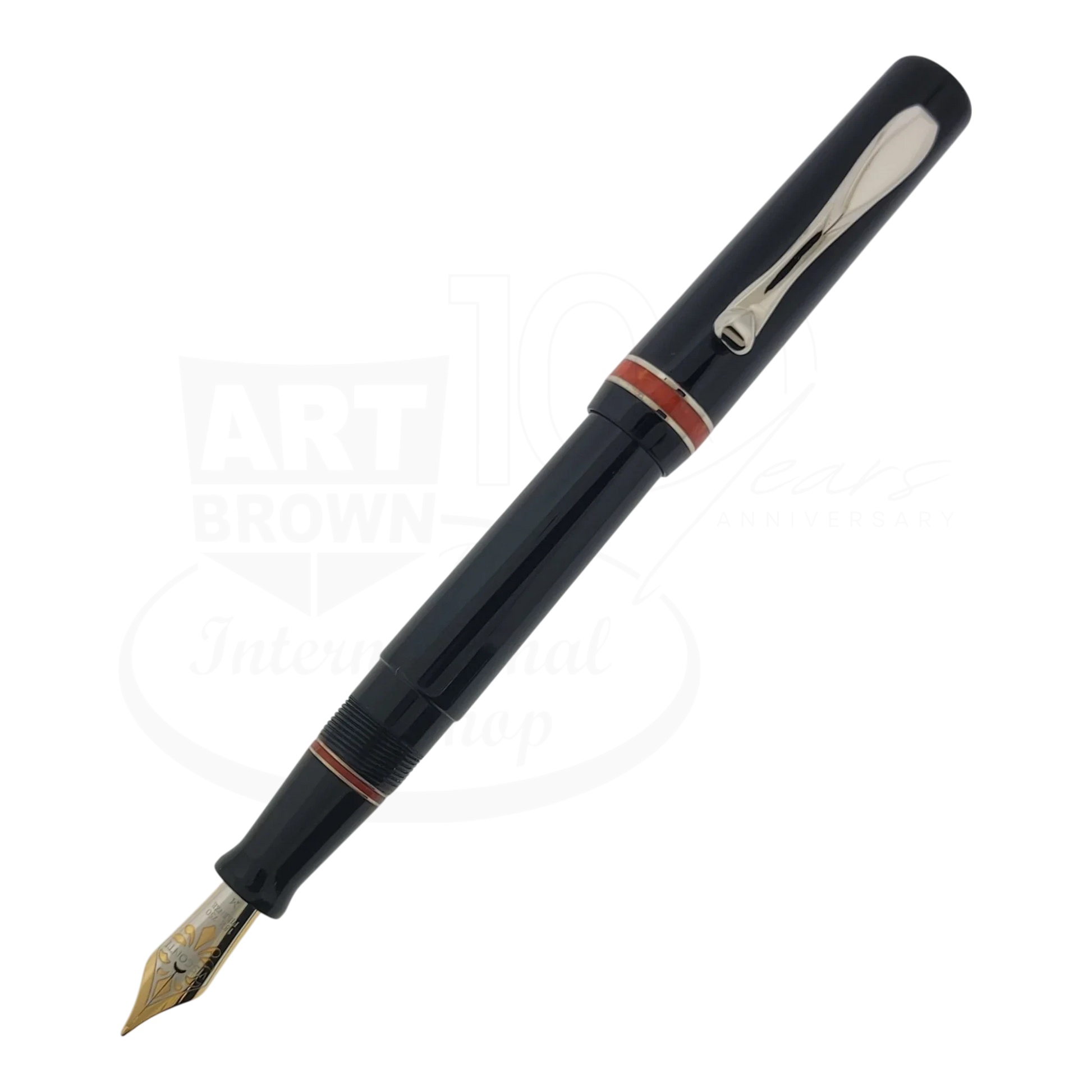 Preowned Visconti Voyager Midnight Coral Fountain Pen shown in gallery position 3 with square 2048x2048 dimensions