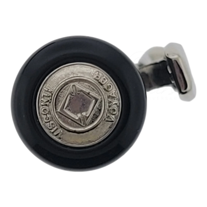 Preowned Visconti Voyager Midnight Coral Fountain Pen gallery image 8 showing cap top emblem detail square format