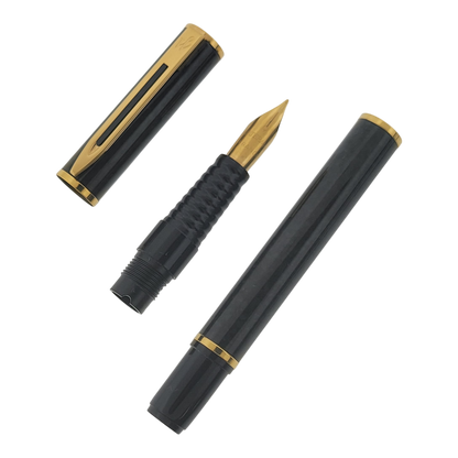 Vintage Waterman MKII Green and Gold Fine Fountain Pen