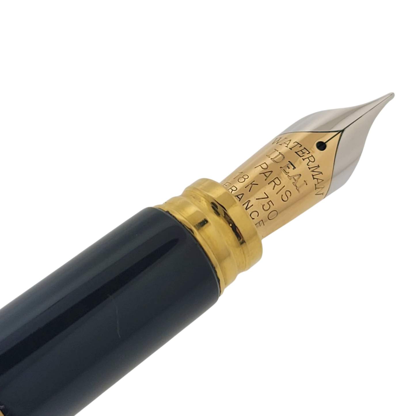 Waterman Le Man 200 blue marble and gold fountain pen with 18K gold fine point nib