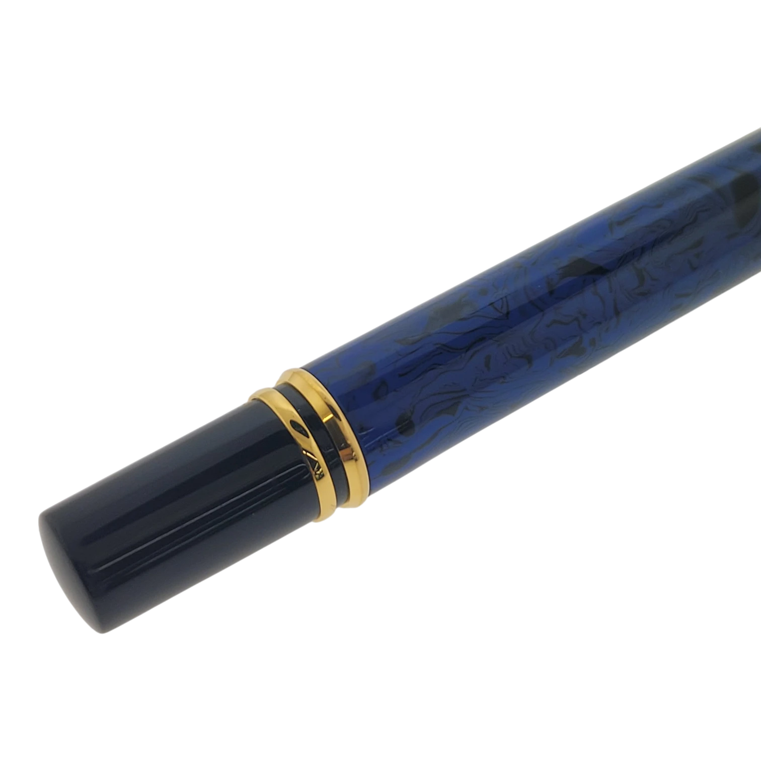 Waterman Le Man Blue 200 fountain pen with blue marble barrel and gold trim