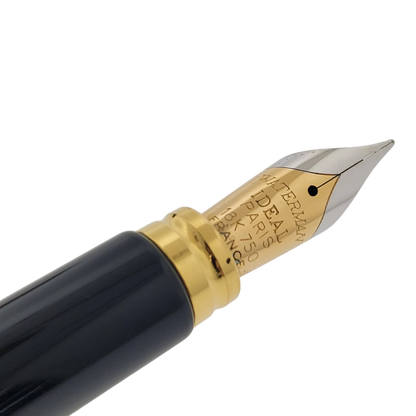 Waterman Le Man 100 black and gold fountain pen with 18K gold fine point nib