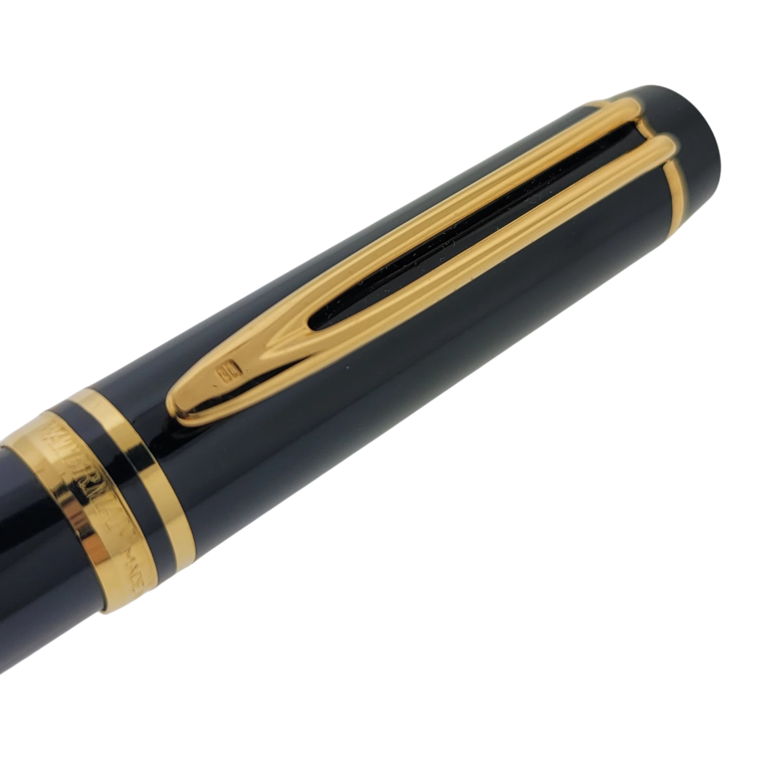 Waterman Le Man 100 black and gold fountain pen with gold-tone clip and cap bands