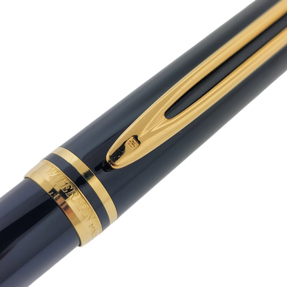 Waterman Le Man 100 fountain pen in black and gold with 18K gold nib and gold clip