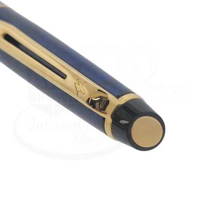 Waterman Expert II Ballpoint Pen Blue with Gold Trim