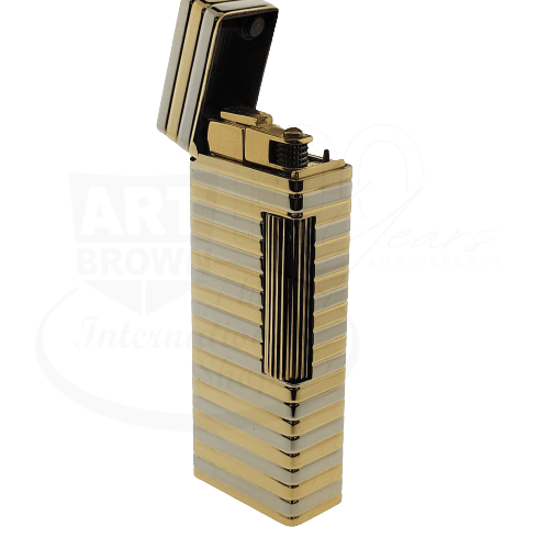 Vintage Dunhill Lighter 18K Gold Outer Jacket Dual Color Gold/White Gold