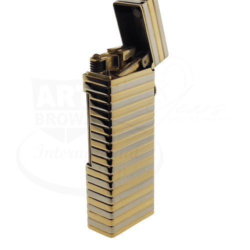 Vintage Dunhill Lighter 18K Gold Outer Jacket Dual Color Gold/White Gold