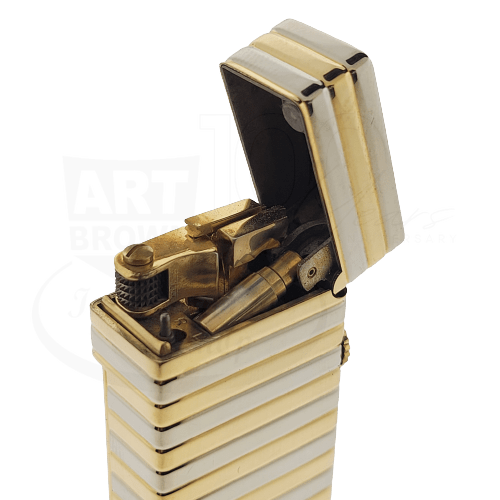 Vintage Dunhill Lighter 18K Gold Outer Jacket Dual Color Gold/White Gold