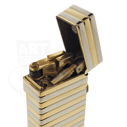 Vintage Dunhill Lighter 18K Gold Outer Jacket Dual Color Gold/White Gold