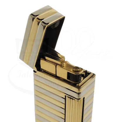Vintage Dunhill Lighter 18K Gold Outer Jacket Dual Color Gold/White Gold