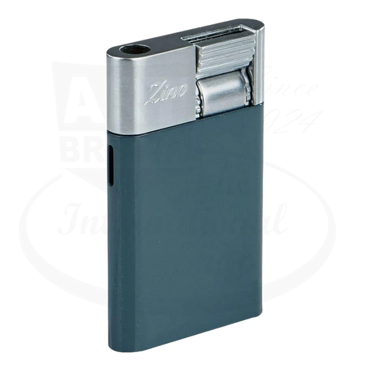 Zino ZS Jet flame Lighter Blue compact metal body sleek chrome top with textured ignition wheel and fuel window