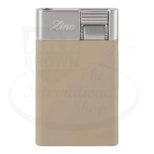 Zino Zs cigar torch lighter in beige with chrome accent.