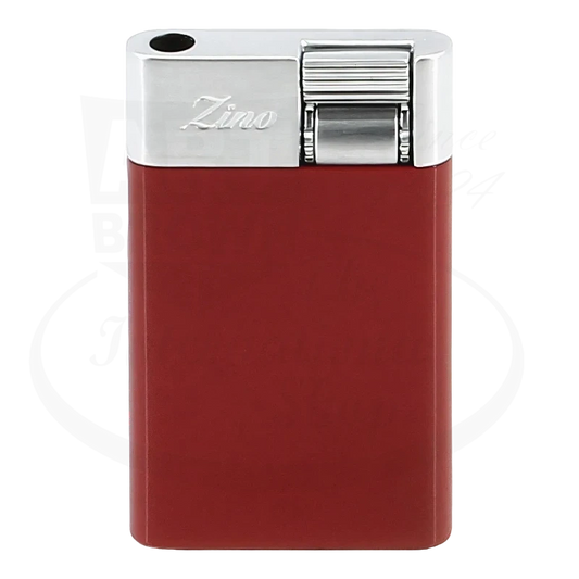 Zino zm cigar torch lighter in red with chrome accent.