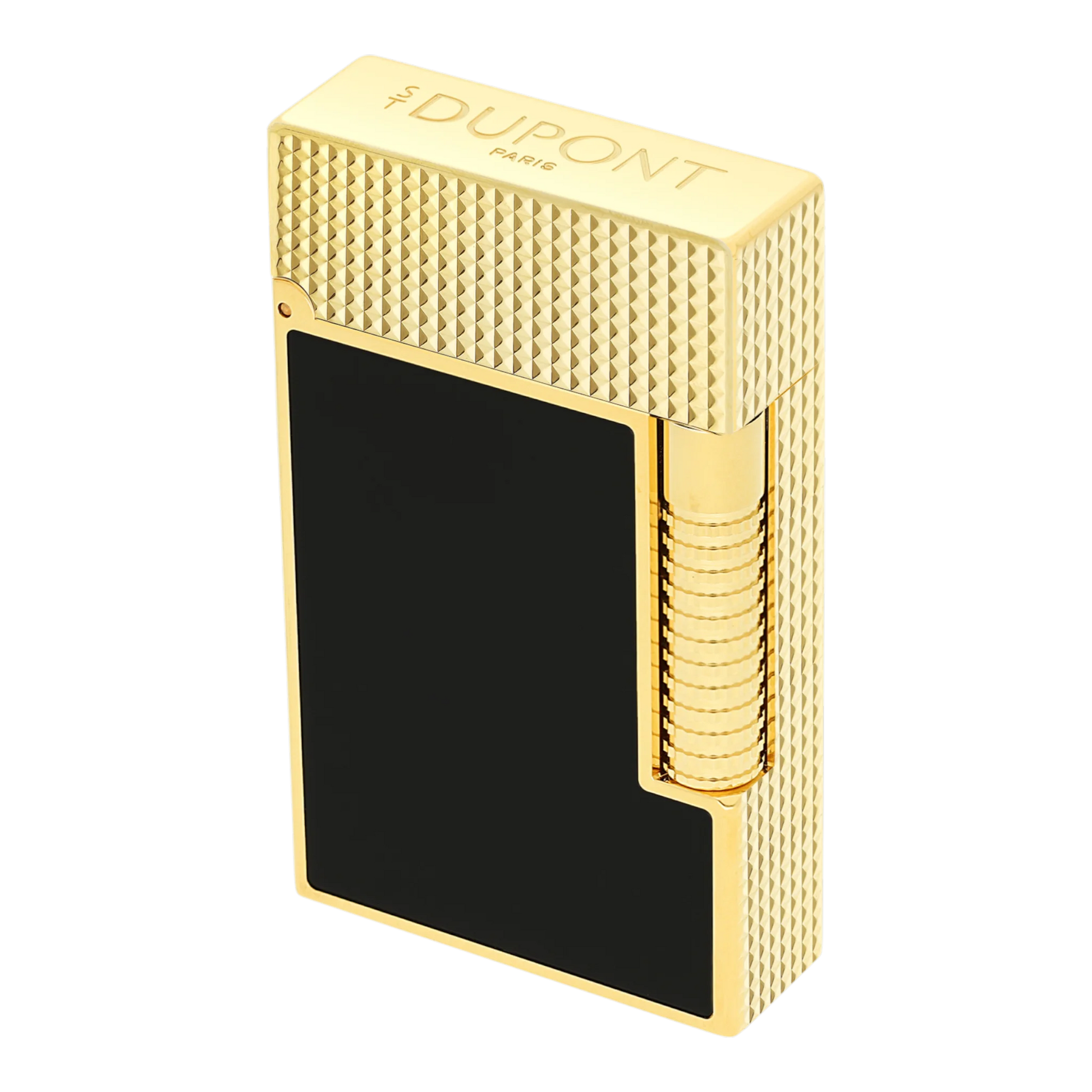S.T. Dupont New Le Grand Black Lacquered Diamond Head Lighter gallery 4 gold-tone metal with black lacquer square 2048x2048