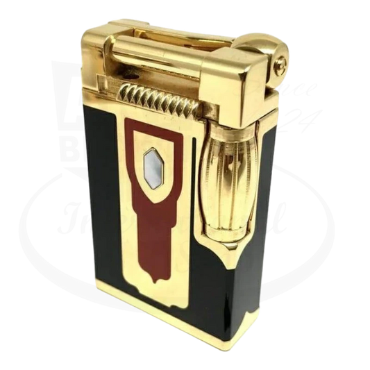 S.T. Dupont Maharadjah Limited Edition Pocket Lighter gold, black lacquer, mother-of-pearl inlaid compact lighter