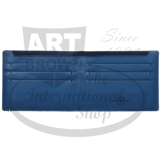 S.T. Dupont Line D Slim 7 Credit Card Billfold Wallet Blue, 184300