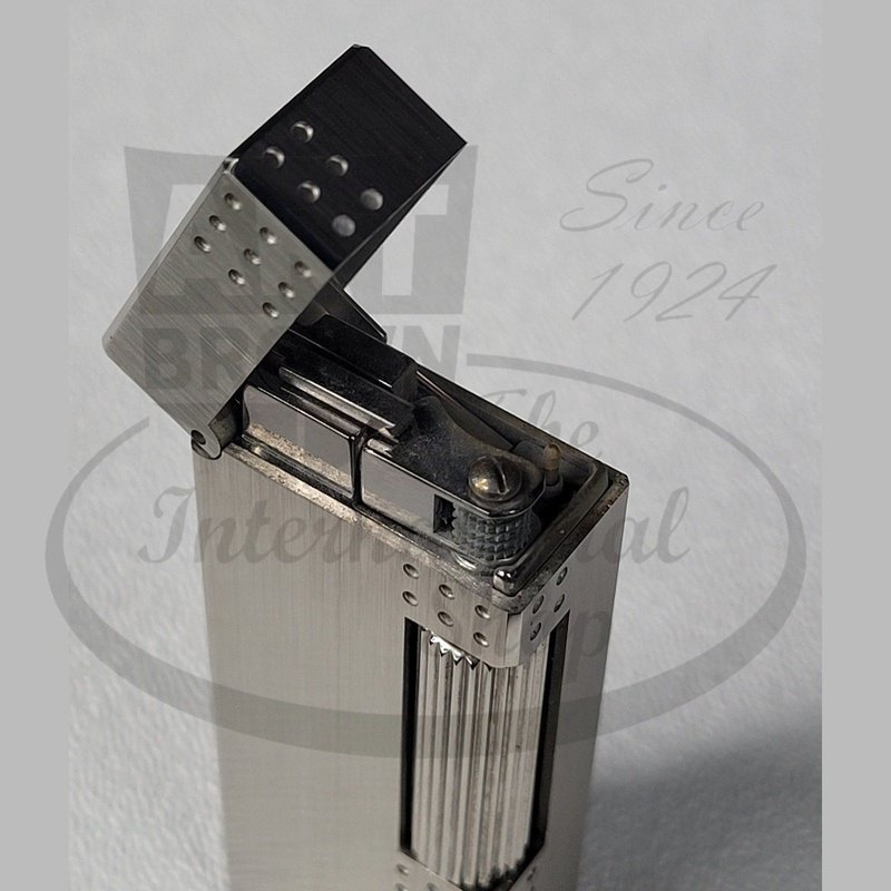 Vintage Dunhill Rollagas Silver Dot Pattern Lighter Display Model