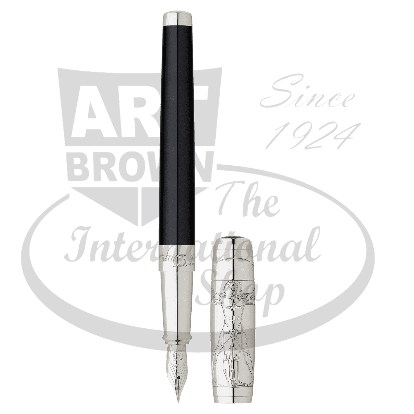 S.T. Dupont Line D Vitruvian Man Access Fountain Pen, 410036 Art