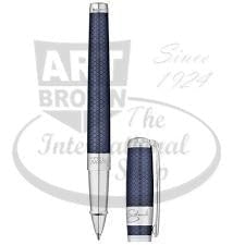 S.T. Dupont Line D Tony Stark Blue Honeycomb Design Rollerball Pen, 412708