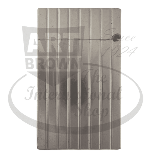 S.T. Dupont Refurbished Line 2 Vertical Lines lighter in palladium with vertical lines, scuffed but serviced and working