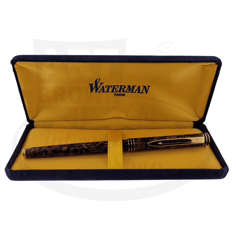 Preowned Waterman Ideal Cognac Brown Lacquer Fountain Pen