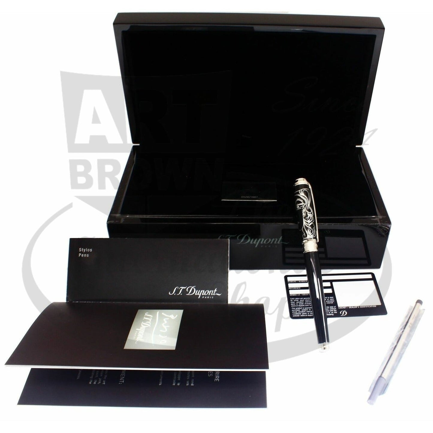 S.T. Dupont Limited Edition Line D Picasso Black Palladium Rollerball Pen, 412046
