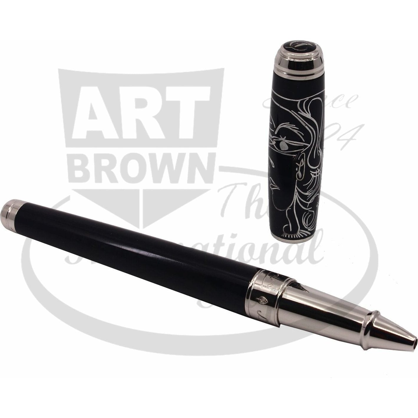 S.T. Dupont Limited Edition Line D Picasso Black Palladium Rollerball Pen, 412046